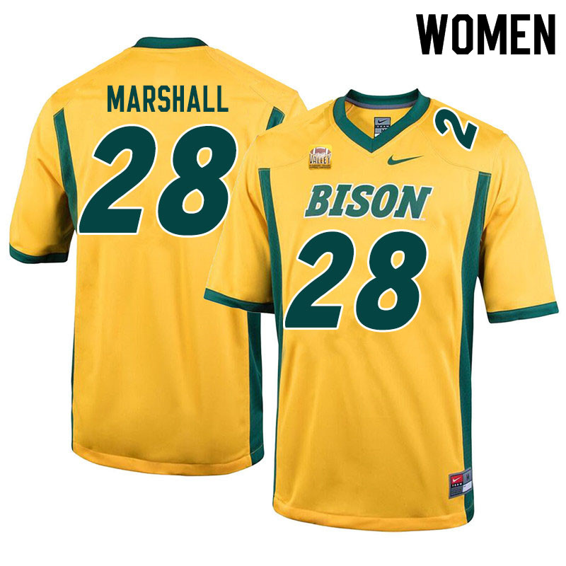 Women #28 TK Marshall North Dakota State Bison College Football Jerseys Sale-Yellow - Click Image to Close